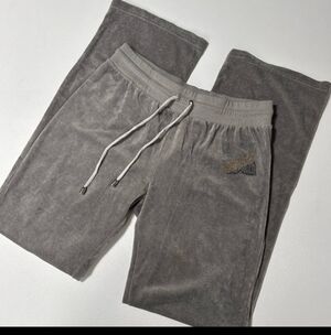 Gray Womens Velour Pants
